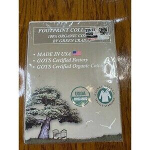Organic Cotton 100% crib sheet, color natural stripe, NWT